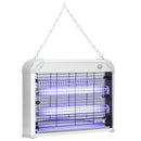 Zanzariera Elettrica 2 Lampade 20W in ABS e Metallo Bianca