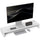 Supporto per Monitor 3 Vani 100x27x15 cm in Legno Bianco