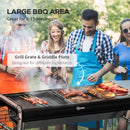 Barbecue a Carbone Carbonella 96x61x72 cm in Acciaio Nero