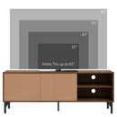 Mobile TV Fino a 65"" 2 Ante 2 Ripiani Aperti 150x40x56 cm in Legno Truciolare Marrone