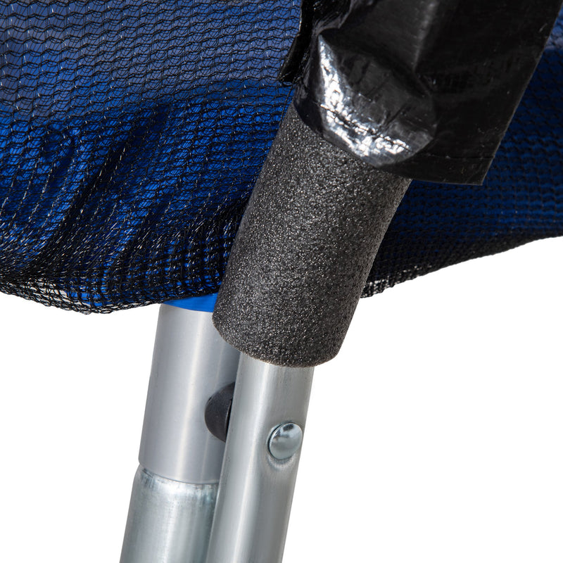 Trampolino Tappeto Elastico per Bambini Ø225x235 cm in Acciaio e PVC Nero e Blu