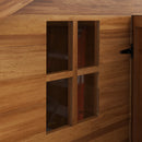 Casetta da Giardino in Legno 1.8x2m con Porta Doppia Finestra e Base Inclusa Colore Legno-8