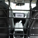 Griglia Divisoria per Auto 89-150x76-124 cm in Acciaio Nero