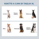 Ciotole per Cani Grandi Rialzate 60x30x41 cm in Acciaio Inox e MDF Bianco 