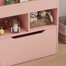Libreria per Bambini con Ripiani Mensole e Cassetto 60x29,9x90 cm in MDF Rosa 