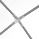 Gazebo da Giardino  per Esterno e Interno 2,7x2,7m Telaio in Acciaio Bianco