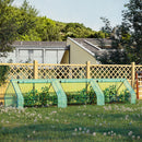 Mini Serra per Piante Impermeabile con 3 Ingressi Avvolgibili 400x100x80 cm Verde 