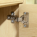 Mobiletto Basso 120x39,5x64 cm in Truciolato e Acciaio Naturale