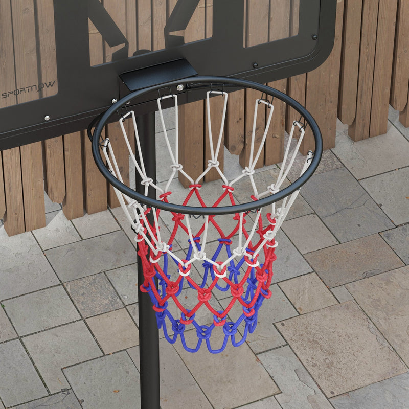 Canestro Basket ad Altezza Regolabile 216-277 cm con Base Riempibile in Acciaio e PE Nero-9