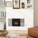 Camino a Bioetanolo da Parete Capacità 0,9L 100x15x54 cm Nero e Argento  