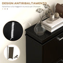 Scarpiera 3 Cassetti Ribaltabili e Regolabili 15 Paia di Scarpe 54x24x117,5 cm Nero  