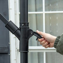 Ombrellone da Giardino Decentrato Ø295x194 cm in Acciaio e Poliestere Marrone chiaro e crema