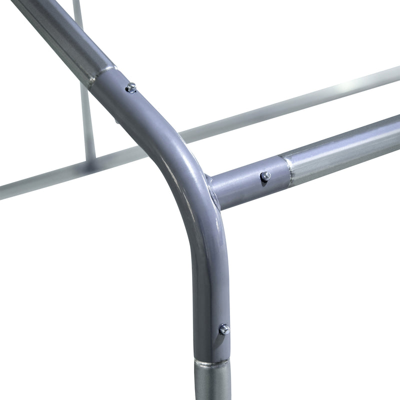 Recinto per Galline 280x190x195 cm con Copertura in Acciaio