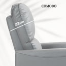 Poltrona Alzapersona Reclinabile 1 Motore con 8 Punti Massaggio 79x89x104 cm Riscaldamento e Telecomando Grigio Chiaro