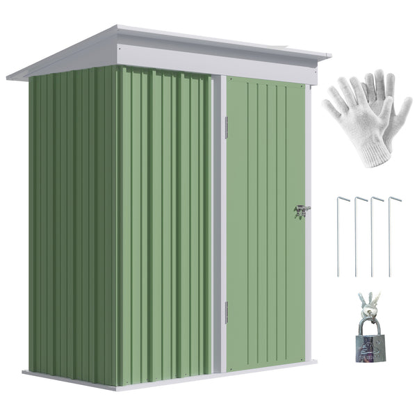 Casetta Box da Giardino 161x95x163/181 cm in Acciaio Verde acquista