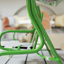 Dondolo per Bambini da Giardino a 2 Posti 112x75x120 cm a 2 Posti con Cinture di Sicurezza Verde   