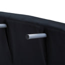 Poltrona Letto Singolo 65x69x80 cm Schienale Reclinabile su 5 Posizioni Nero   