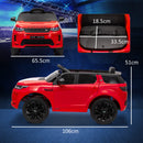 Macchina Elettrica per Bambini con Licenza Land Rover Discovery Sport 106x65,5x51 cm Rosso  