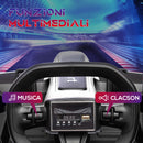 Go Kart Elettrico per Bambini 24V con Seggiolino Regolabile Bianco