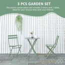 Set Tavolino e 2 Sedie Pieghevoli da Giardino   Verde