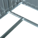 Casetta Box da Giardino 213x130x185 cm con Porte Scorrevoli in Acciaio Verde