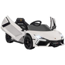 Macchina Elettrica per Bambini Licenza Lamborghini Revuelto 12V Guida Manuale e Telecomando Bianco 