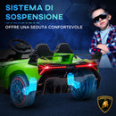 Macchina Elettrica per Bambini 12V con Licenza Lamborghini Veneno Verde