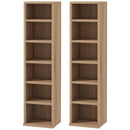 Set 2 Pezzi Mobile Libreria Porta CD 21x22.5x88,5 cm Colore Legno   