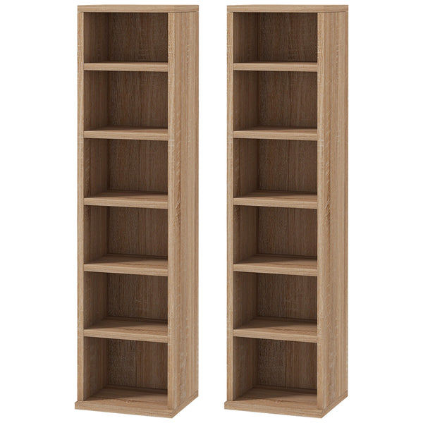 sconto Set 2 Pezzi Mobile Libreria Porta CD 21x22.5x88,5 cm Colore Legno