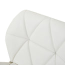 Sgabello da Bar Girevole 47x49x90-111 cm in Similpelle Bianco
