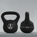 Kettlebell per Allenamento 4 kg in Plastica e Sabbia Nero  