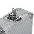 Set Poker per 7-8 Giocatori con 300 Fiches 2 Mazzi di Carte e 5 Dadi con Valigetta in Alluminio e Poliestere Argento