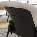 Seggiolone Pappa Pieghevole per Bambini 70x53x107 cm Altezza Regolabile e Schienale Inclinabile Nero e Bianco