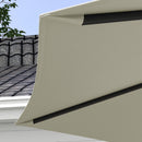 Telo per Ombrellone da Ø295 cm 8 Stecche Palo Centrale o Laterale Resistente all'Acqua Crema  