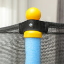 Tappeto Elastico per Bambini Ø163x190 cm con Rete di Sicurezza e Pali Imbottiti Età 3-10 Anni Blu    