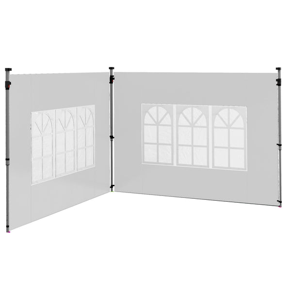 Pareti per Gazebo 3x3m o 3x4m 295x195 cm in Plastica e Tessuto Oxford Bianco prezzo