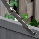 Armadietto da Giardino 2 Ante Tetto Apribile 74x43x88 cm in Legno di Abete Grigio Scuro