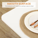 Tavolo da Cucina a Ribalta con 2 Cassetti e Armadietto ad Ante 120x80x75 cm in Truciolato Bianco