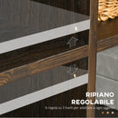 Mobile TV max 55” 120x39x50 cm con 2 Armadietti in Legno e Metallo Marrone e Oro