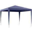 Gazebo da Giardino 293x293x252H cm Pieghevole e Portatile con Copertura Anti UV Blu   