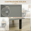Set 2 Comodini 40x40Px60 cm in Metallo e Truciolato Grigio e Rovere