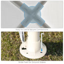 Gazebo da Giardino  per Esterno e Interno 2,7x2,7m Telaio in Acciaio Bianco