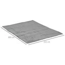 Coperta Plaid Dubleface 203x152x0,5 cm in Flanella 220 GSM e Sherpa 260 GSM Grigio
