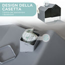 Lettiera per Gatti 47x45x42 cm in PP e ABS Grigio