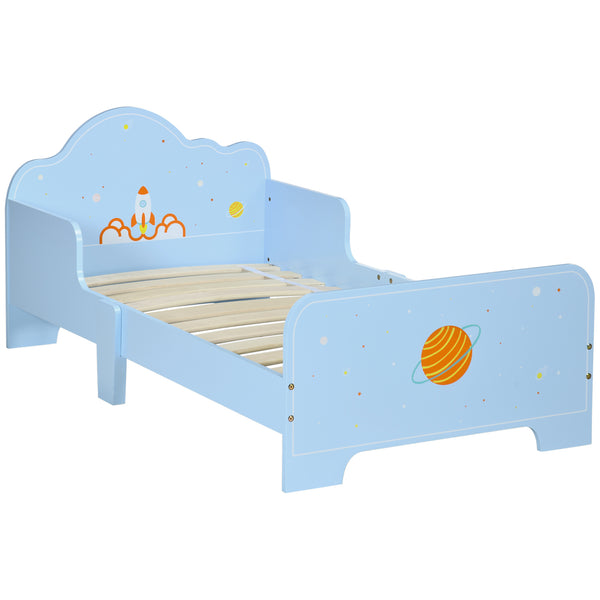 Letto per Bambini con Sponde 143x74x59 cm Fantasia Spaziale Azzurro acquista