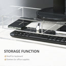 Supporto Monitor PC con Scomparti Centrali 57x19x11,5 cm in Acrilico Trasparente