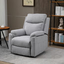 Poltrona Alzapersona Elettrica Reclinabile con Telecomando e Poggiapiedi Grigio Chiaro   