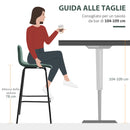 Set 4 Sgabelli Alti con Poggiapiedi 40x45,5x94 cm in Poliestere Vellutato Verde e Nero