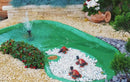 Laghetto Artificiale Verde da Giardino per Tartarughe 185x105x32 cm 210 Litri