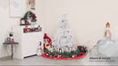Albero di Natale Artificiale 150 cm 680 Rami Addobbato Bianco